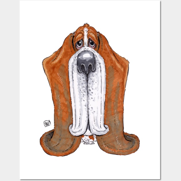 Basset Hound Dog Wall Art by obillwon